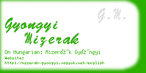 gyongyi mizerak business card